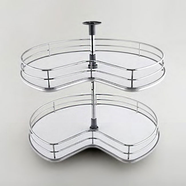 "Карусель" 3/4 для кухонного шкафа, на оси, с полками из ДСП