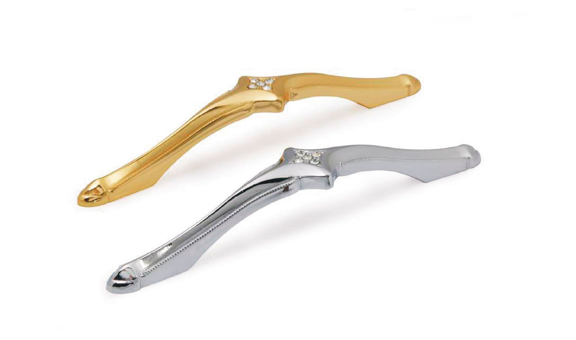 Мебельная ручка-скоба со стразами TL 17.10133 - TL 17.10135, TL 17.10793 - TL 17.10796